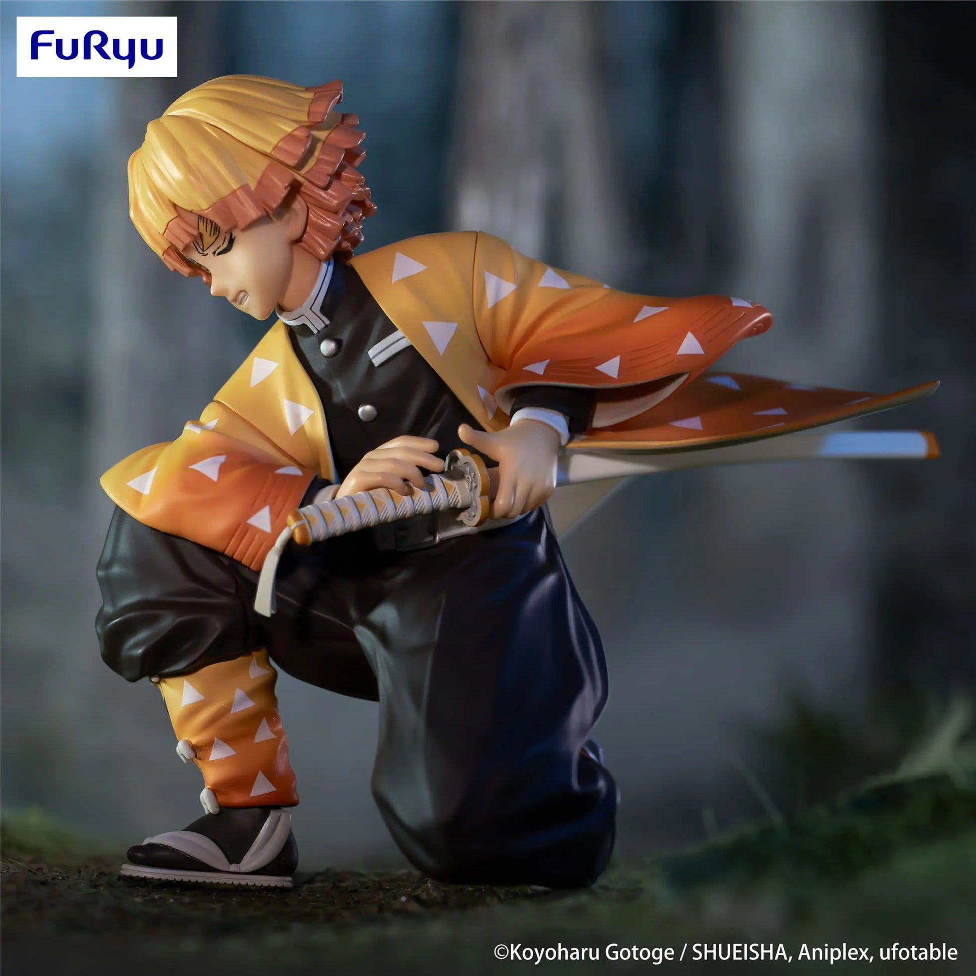 Demon Slayer Noodle Stopper PVC Statue Agatsuma Zenitsu 10 cm - AniMuchuu