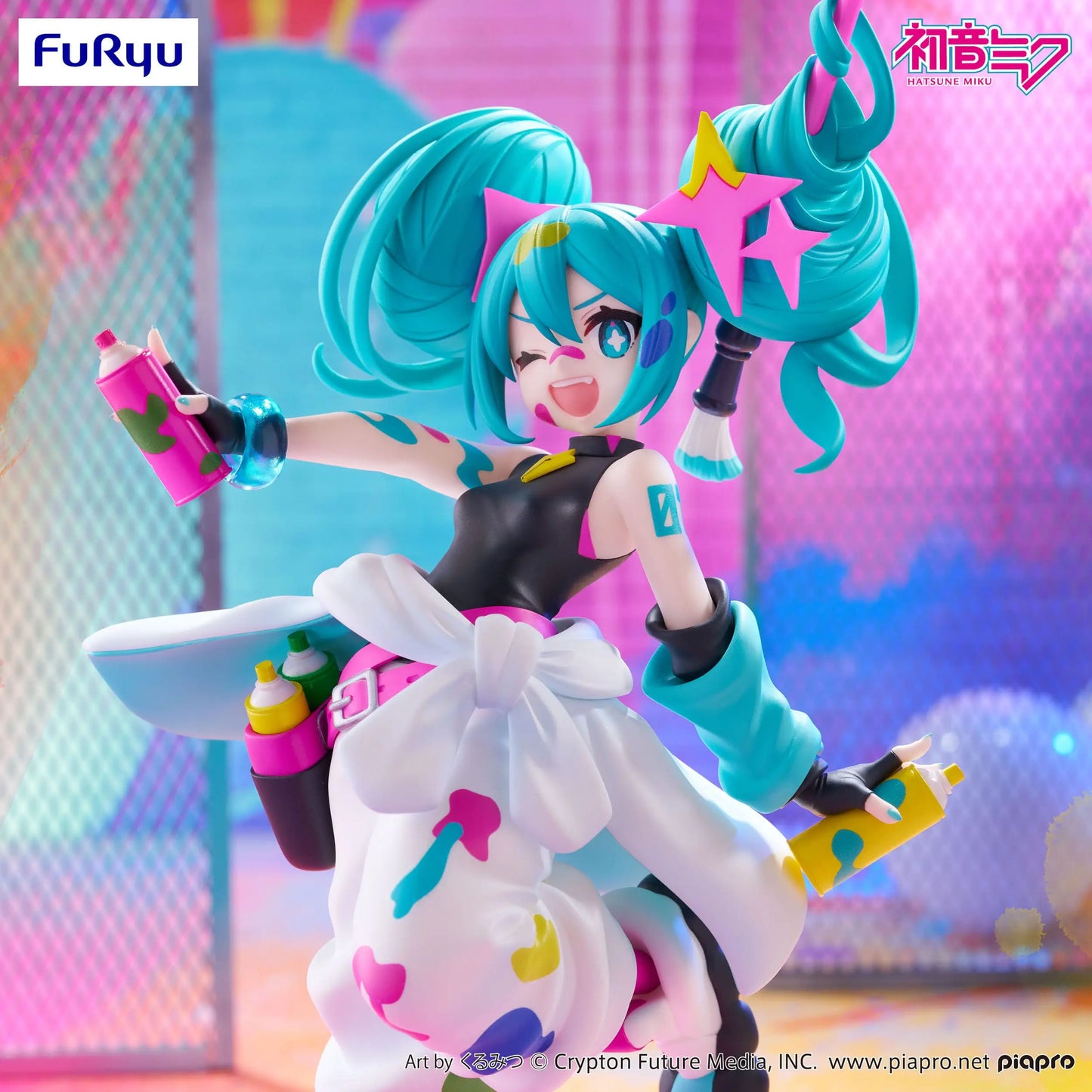 Hatsune Miku Trio-Try-iT PVC Statue Miku Paint Girl 19 cm - AniMuchuu