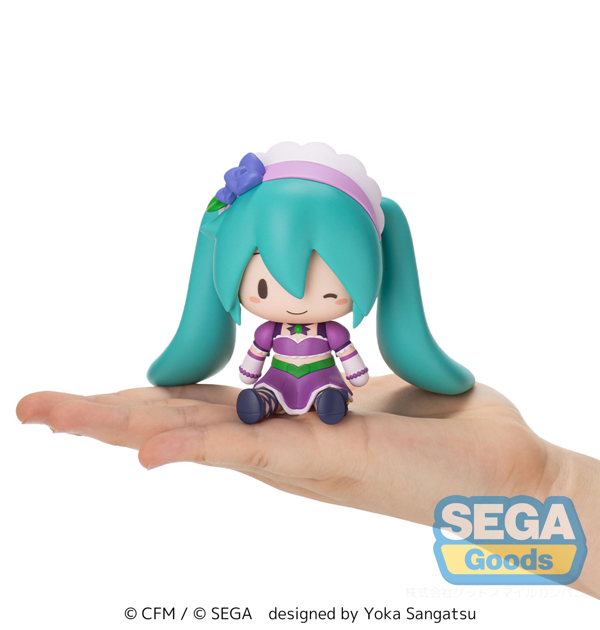 Hatsune Miku Fuwa Petit Chibi Figure Sparkly Purple 8 cm - AniMuchuu