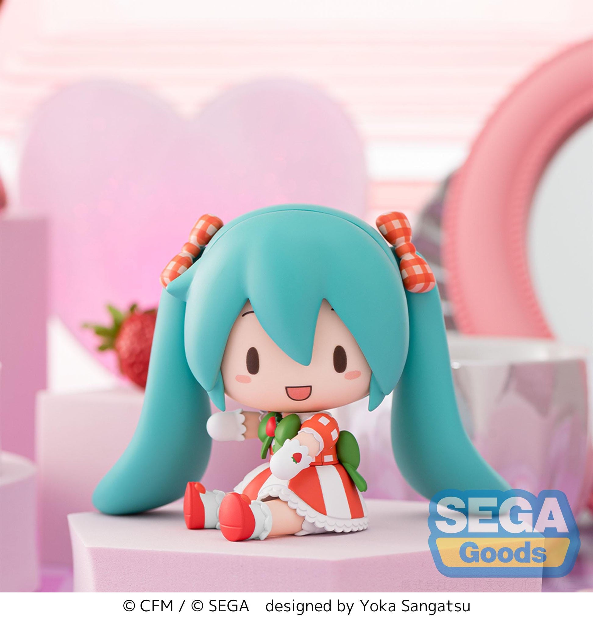 Hatsune Miku Fuwa Petit Chibi Figure Lovely Strawberry 8 cm - AniMuchuu