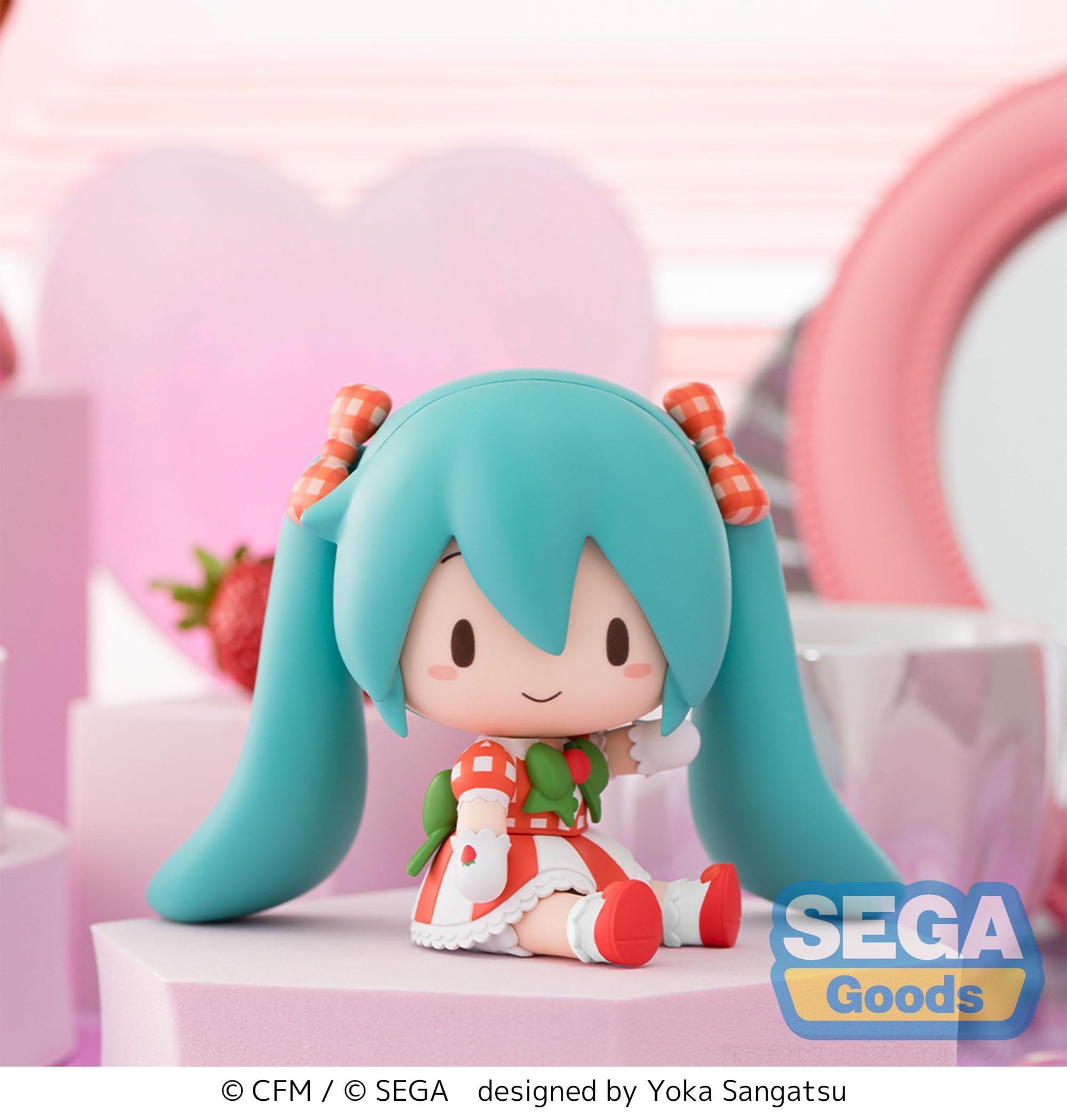 Hatsune Miku Fuwa Petit Chibi Figure Lovely Strawberry 8 cm - AniMuchuu