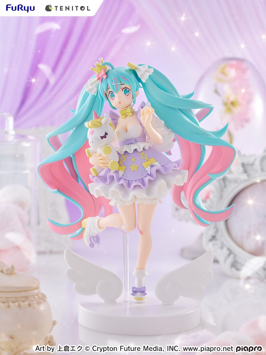 Hatsune Miku Yumekawa Princess Lavender Ver. Tenitol PVC Statue 21 cm - AniMuchuu