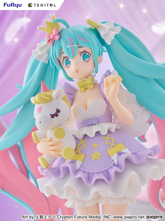 Hatsune Miku Yumekawa Princess Lavender Ver. Tenitol PVC Statue 21 cm - AniMuchuu