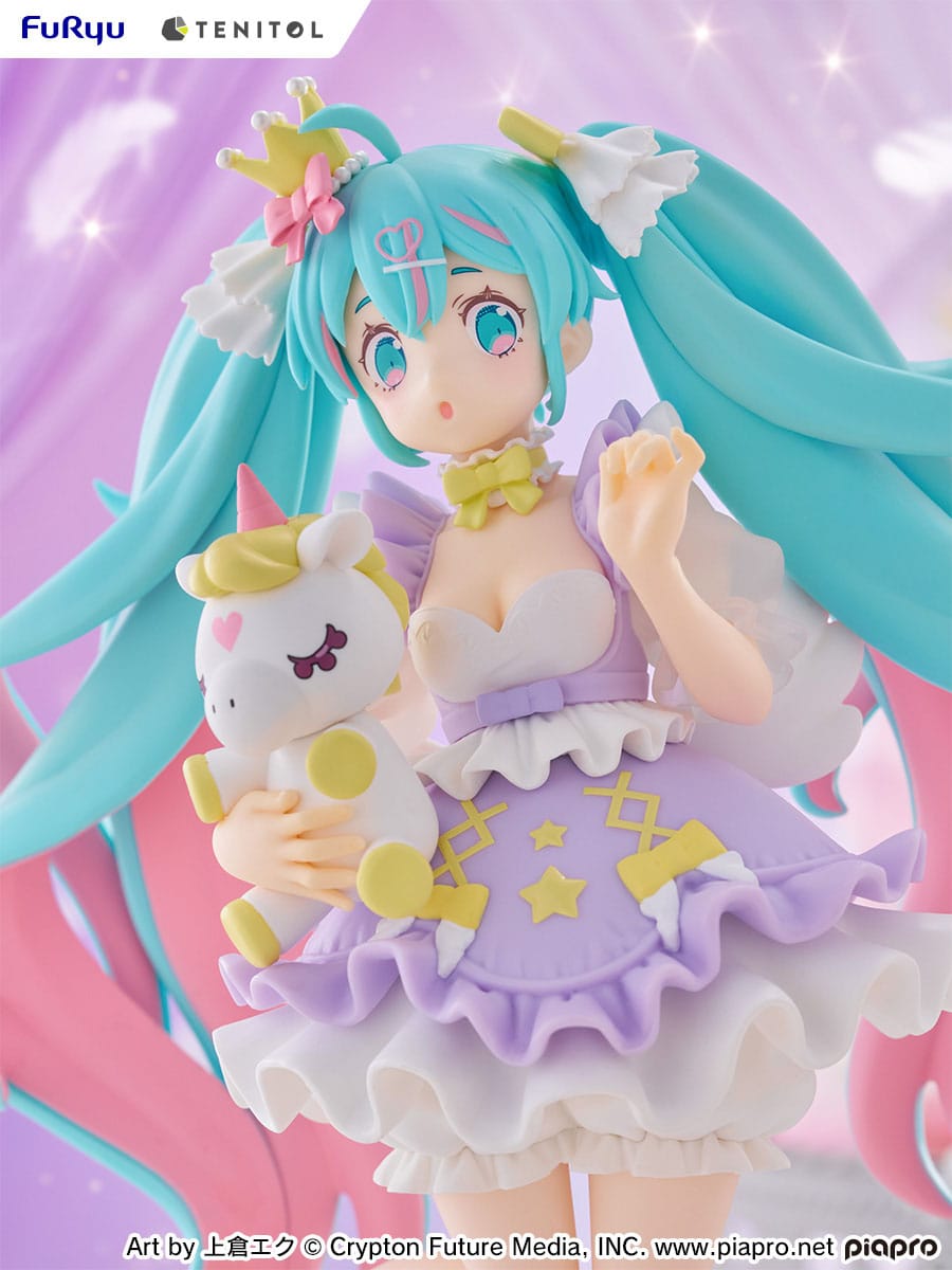 Hatsune Miku Yumekawa Princess Lavender Ver. Tenitol PVC Statue 21 cm - AniMuchuu