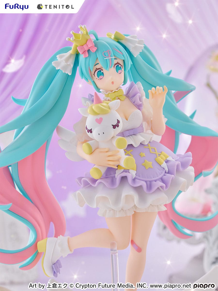 Hatsune Miku Yumekawa Princess Lavender Ver. Tenitol PVC Statue 21 cm - AniMuchuu