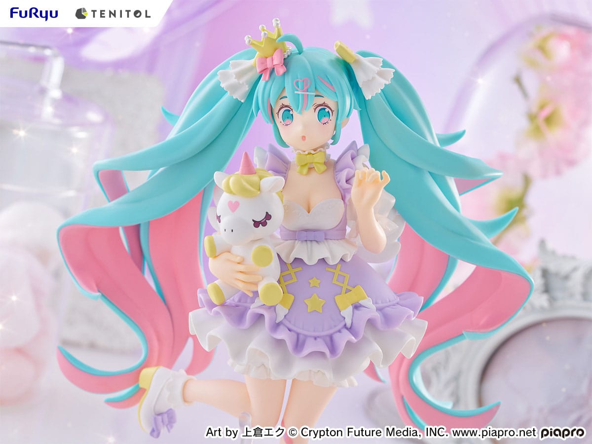 Hatsune Miku Yumekawa Princess Lavender Ver. Tenitol PVC Statue 21 cm - AniMuchuu