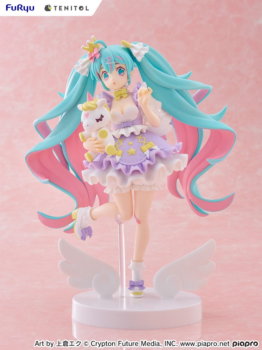 Hatsune Miku Yumekawa Princess Lavender Ver. Tenitol PVC Statue 21 cm - AniMuchuu