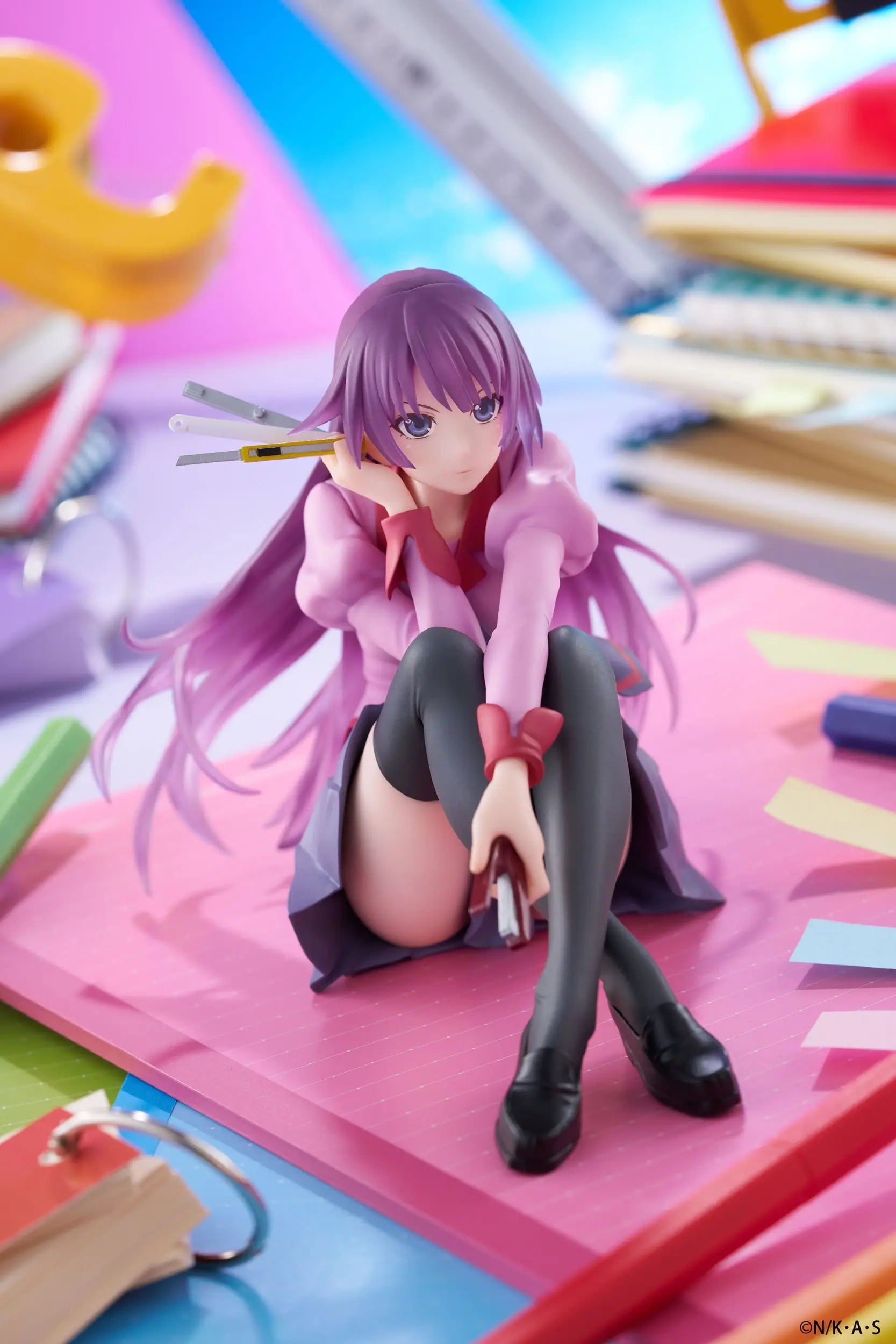Monogatari PVC Statue Desktop Cute Figure Hitagi Senjougahara 13 cm - AniMuchuu