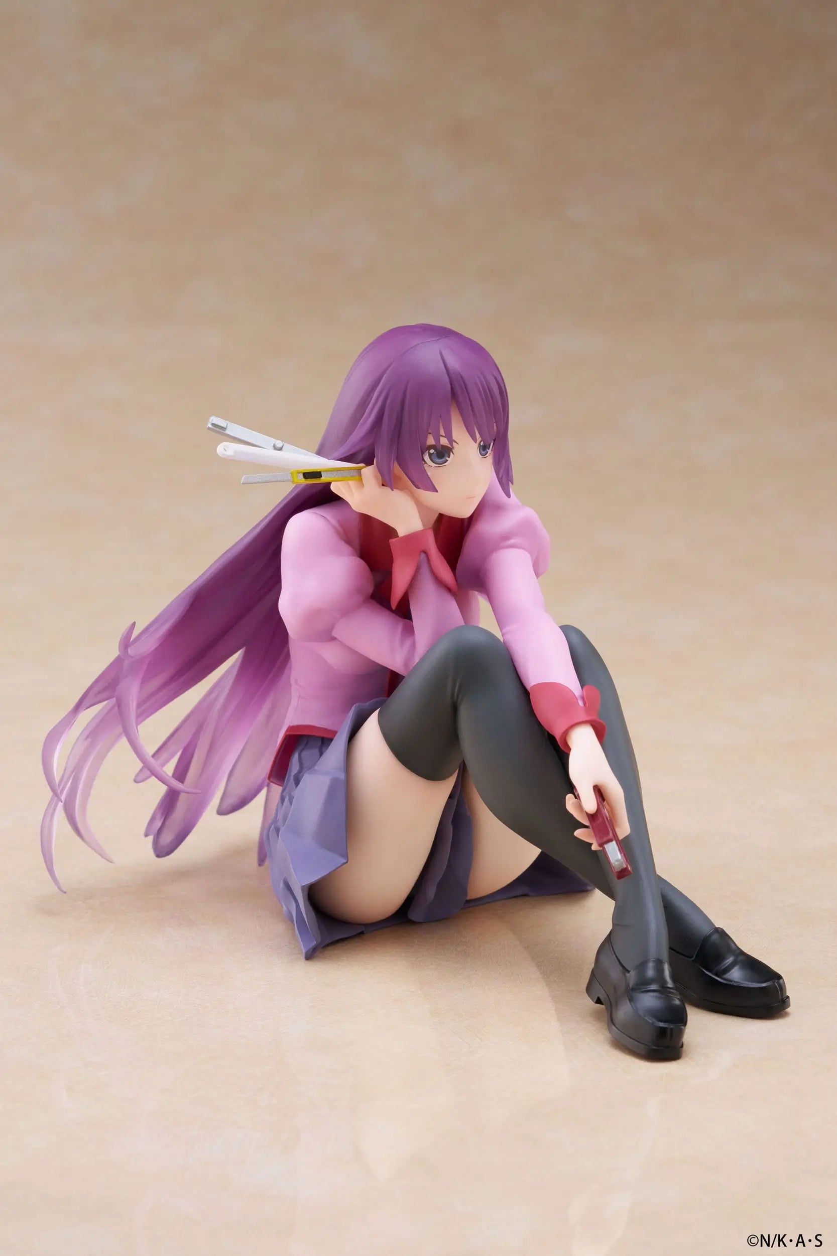 Monogatari PVC Statue Desktop Cute Figure Hitagi Senjougahara 13 cm - AniMuchuu