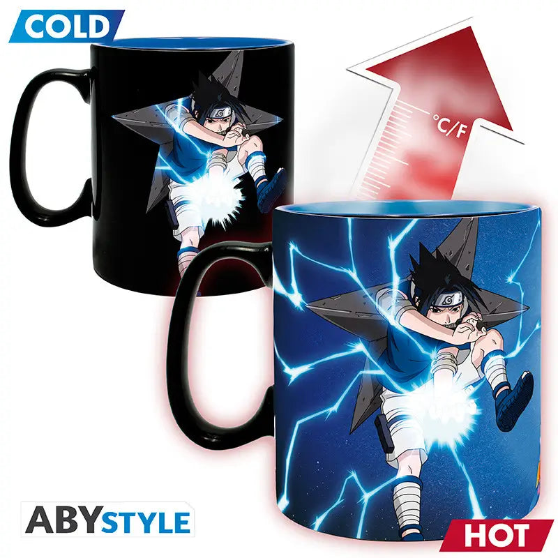 Naruto Heatchange Mug 460 ml - Naruto & Sasuke - AniMuchuu