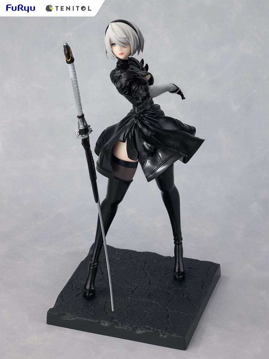 NieR:Automata Tenitol PVC Statue 2B Ver1.1a 22 cm - AniMuchuu