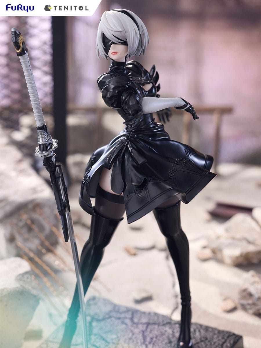 NieR:Automata Tenitol PVC Statue 2B Ver1.1a 22 cm - AniMuchuu