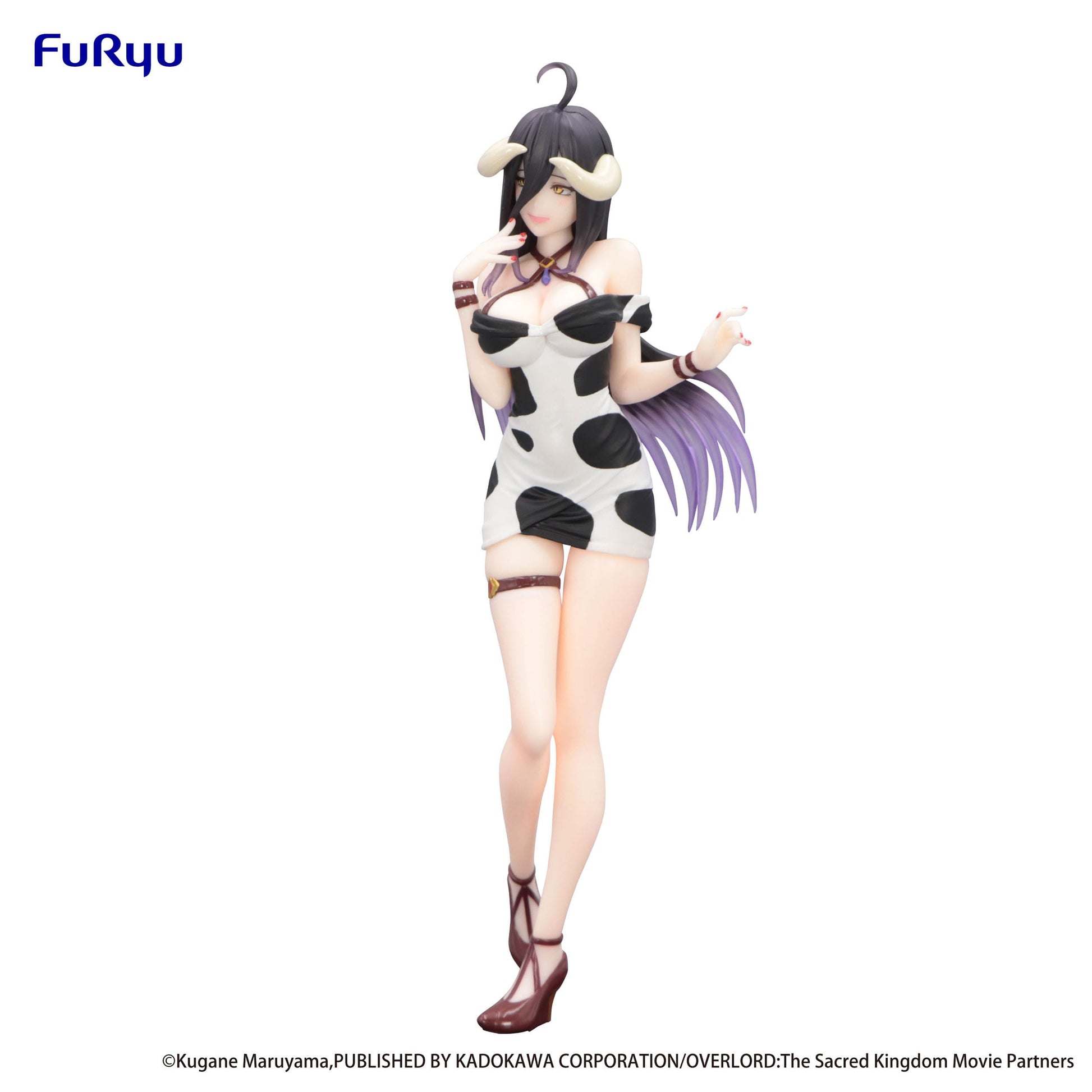 Overlord Trio-Try-iT PVC Statue Albedo Mini Dress Cow Pattern Ver. 21 cm - AniMuchuu