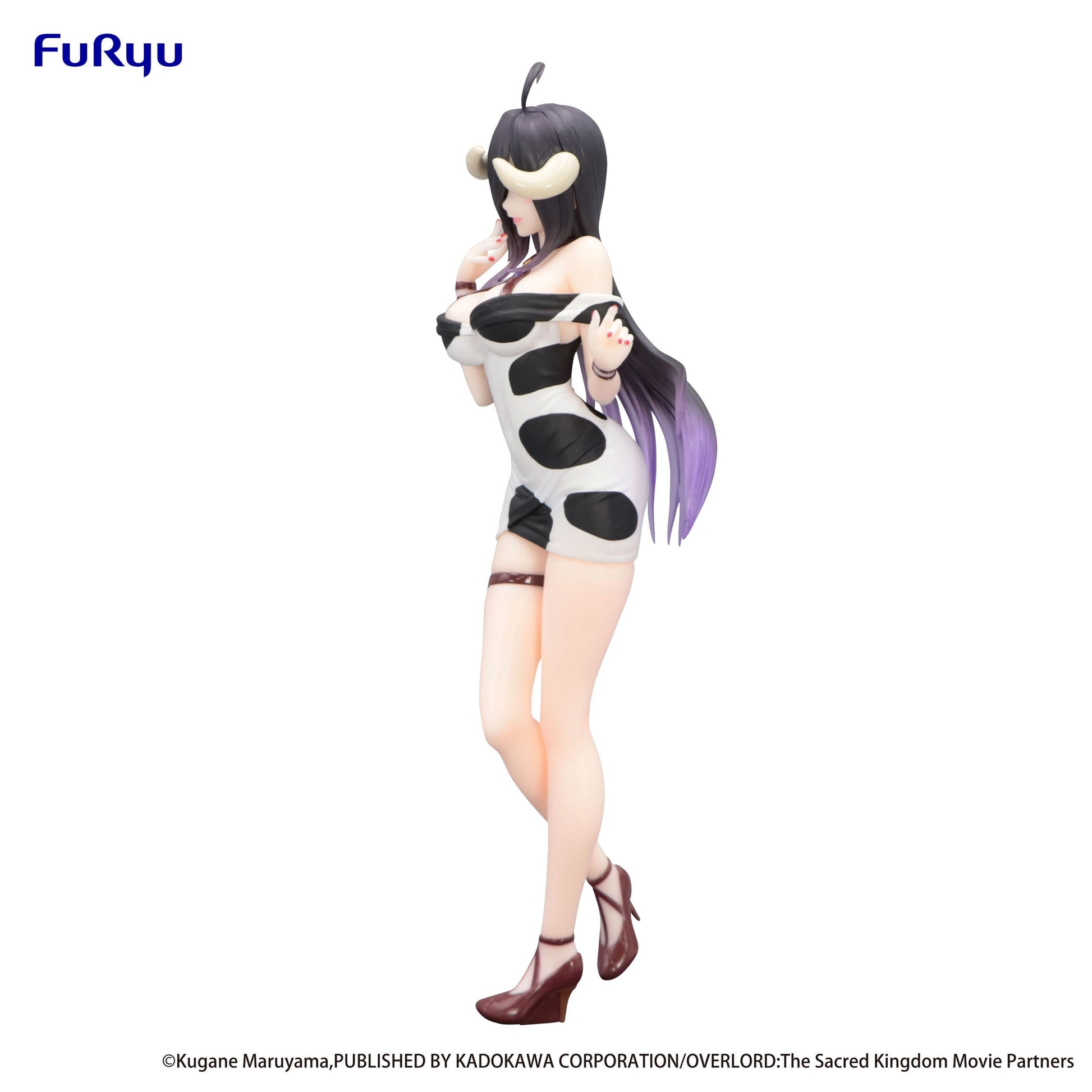 Overlord Trio-Try-iT PVC Statue Albedo Mini Dress Cow Pattern Ver. 21 cm - AniMuchuu