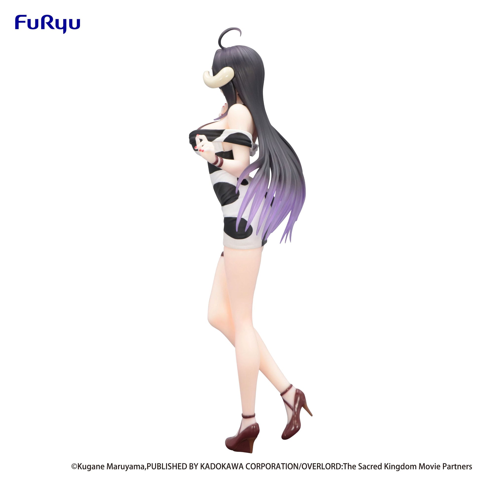Overlord Trio-Try-iT PVC Statue Albedo Mini Dress Cow Pattern Ver. 21 cm - AniMuchuu