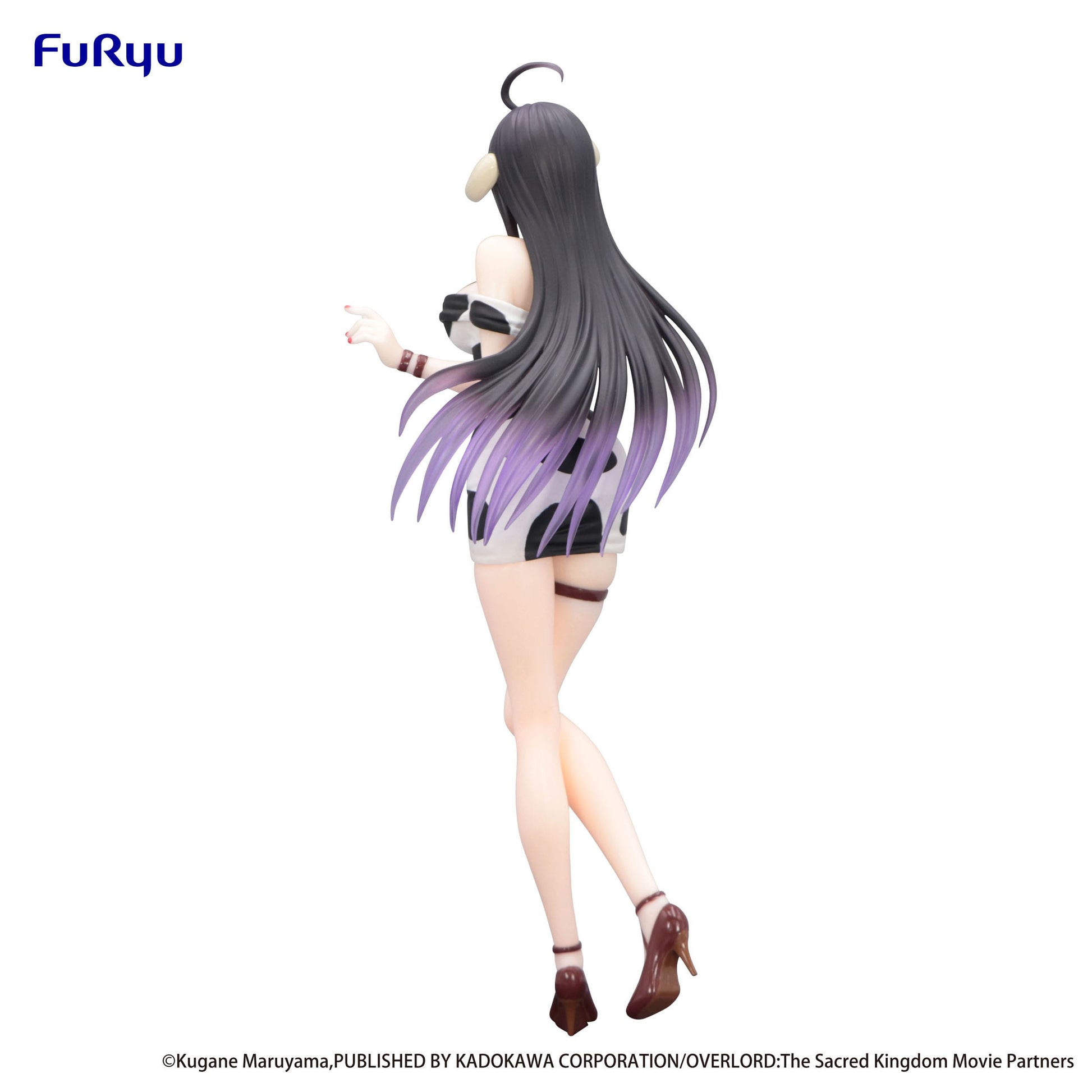 Overlord Trio-Try-iT PVC Statue Albedo Mini Dress Cow Pattern Ver. 21 cm - AniMuchuu