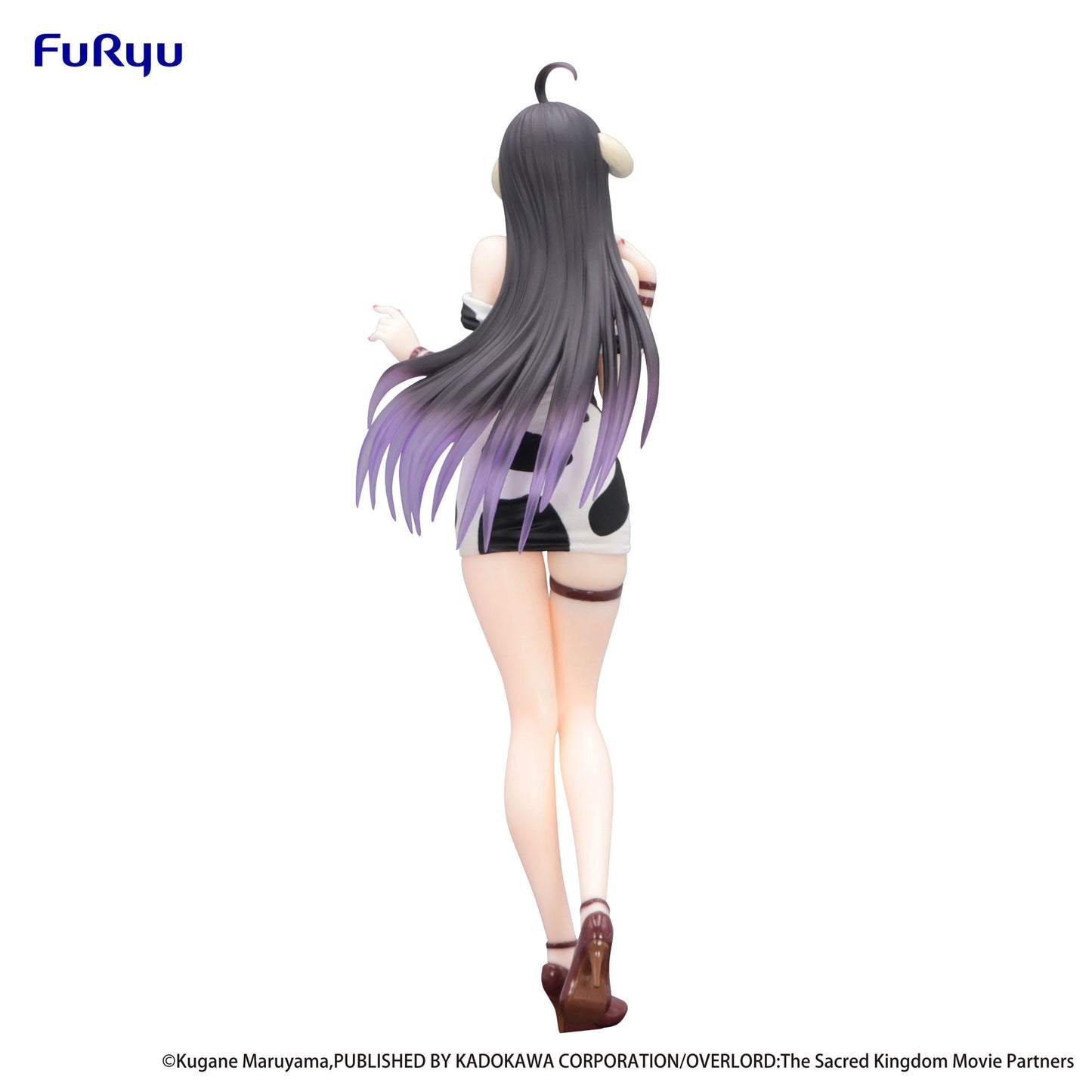 Overlord Trio-Try-iT PVC Statue Albedo Mini Dress Cow Pattern Ver. 21 cm - AniMuchuu
