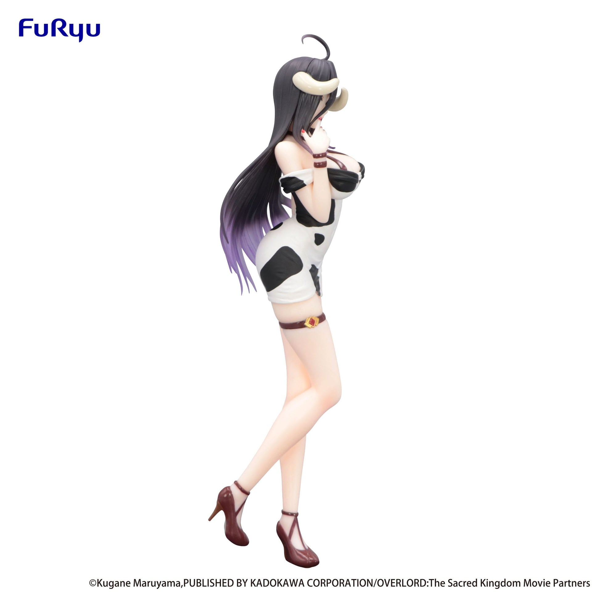 Overlord Trio-Try-iT PVC Statue Albedo Mini Dress Cow Pattern Ver. 21 cm - AniMuchuu