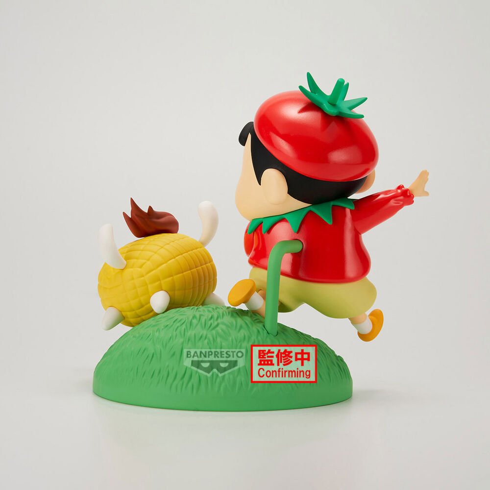Crayon Shin Chan PVC Figure Shin Chan & Lucky Vegetable Costume 10 cm - AniMuchuu