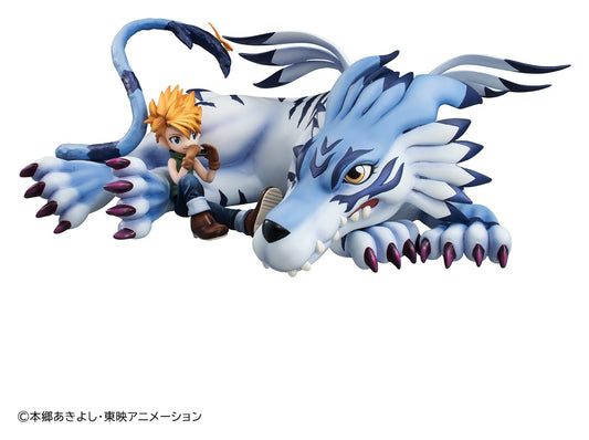 Digimon G.E.M. Series PVC Statue Garurumon & Ishida Yamato 25 cm - AniMuchuu