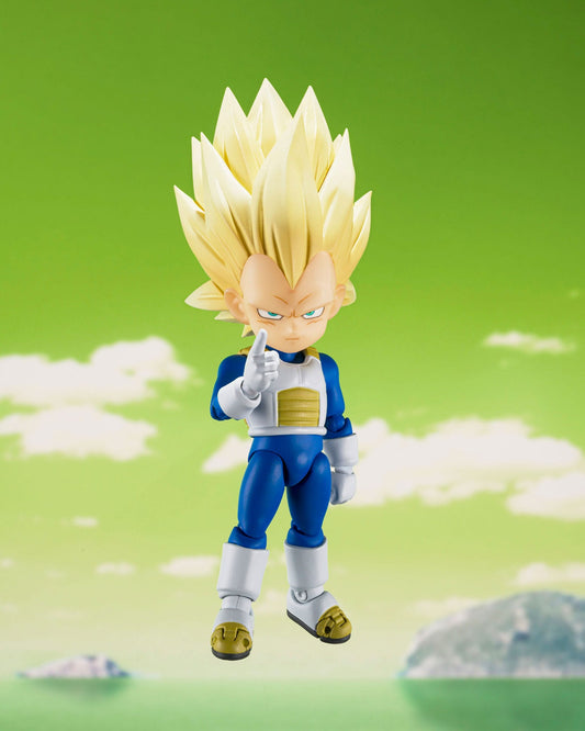 Dragon Ball S.H.Figuarts Action Figure Super Saiyan 3 Vegeta (mini) Daima 8 cm - AniMuchuu