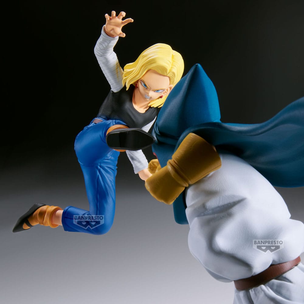 Dragon Ball Z Match Makers PVC Statue Android 18 11 cm and Mr. Satan 8 cm - AniMuchuu