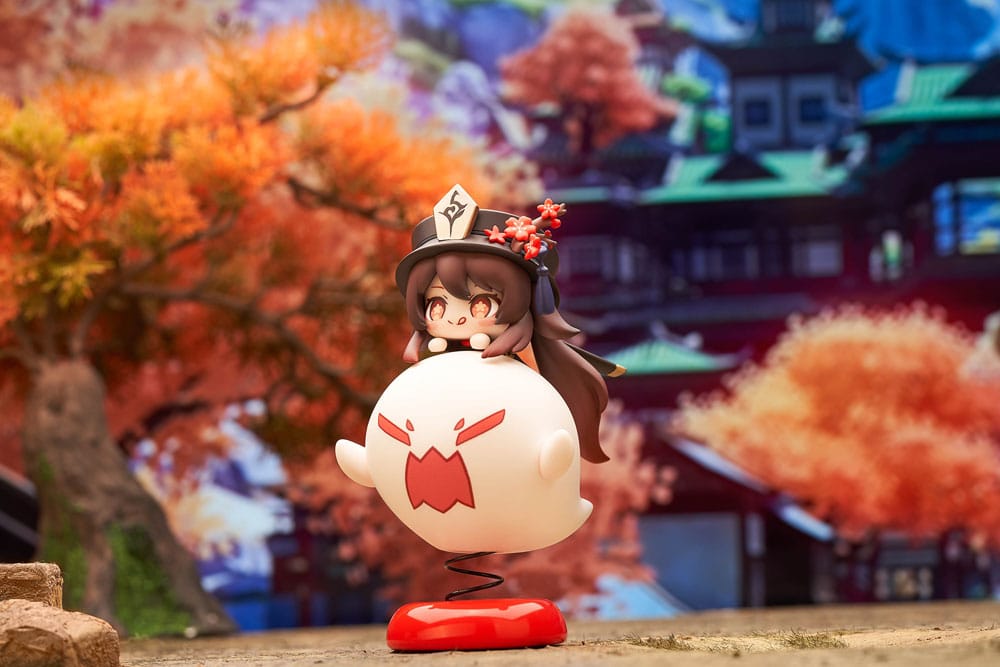 Genshin Impact PVC Statue Hu Tao Chibi Chara Yurayura Stand Ver. 10 cm - AniMuchuu
