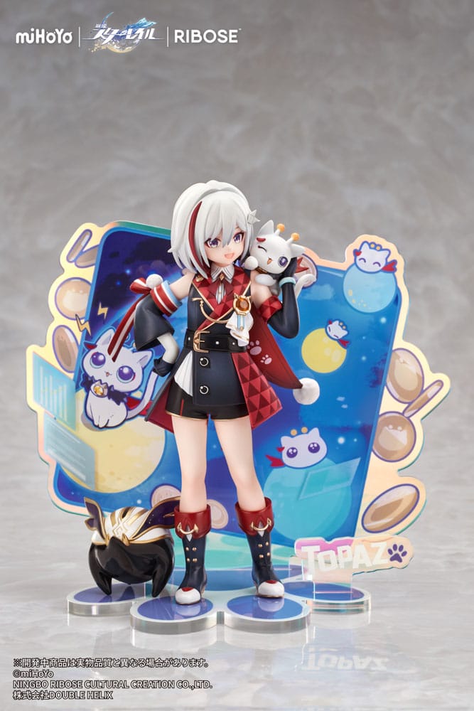 Honkai: Star Rail Rise Up Chibineko PVC Statue Topaz & Numby 18 cm