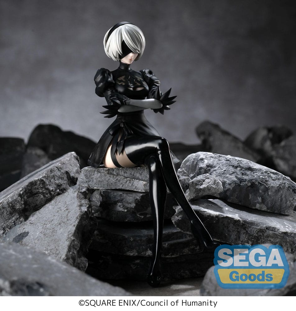 NieR:Automata Ver1.1a PM Perching PVC Statue 2B 13 cm - AniMuchuu