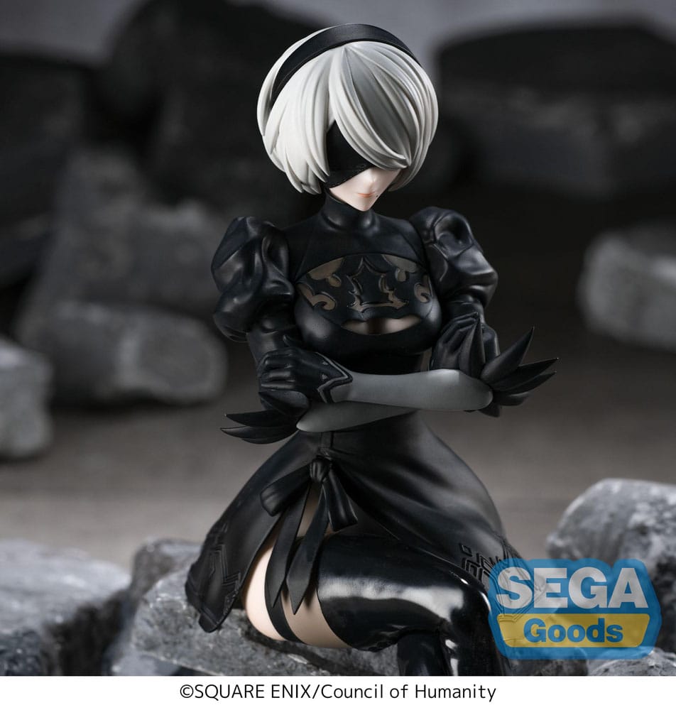 NieR:Automata Ver1.1a PM Perching PVC Statue 2B 13 cm - AniMuchuu