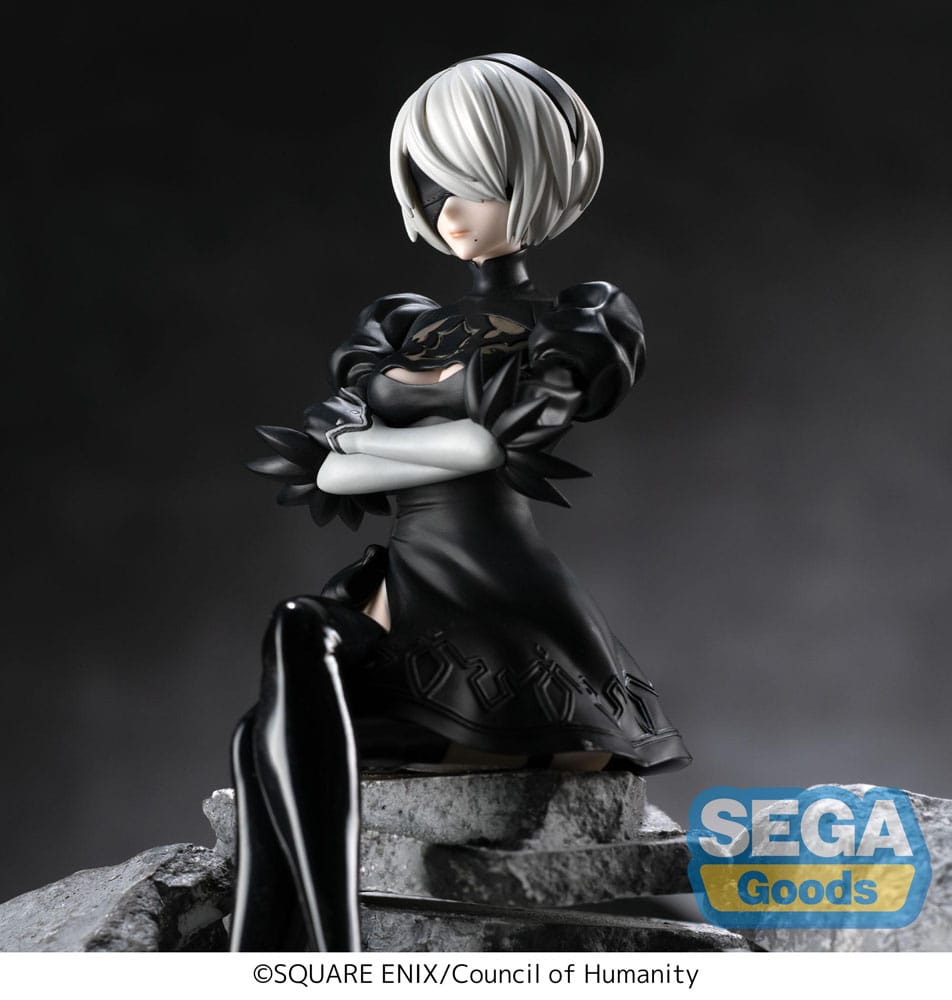 NieR:Automata Ver1.1a PM Perching PVC Statue 2B 13 cm - AniMuchuu