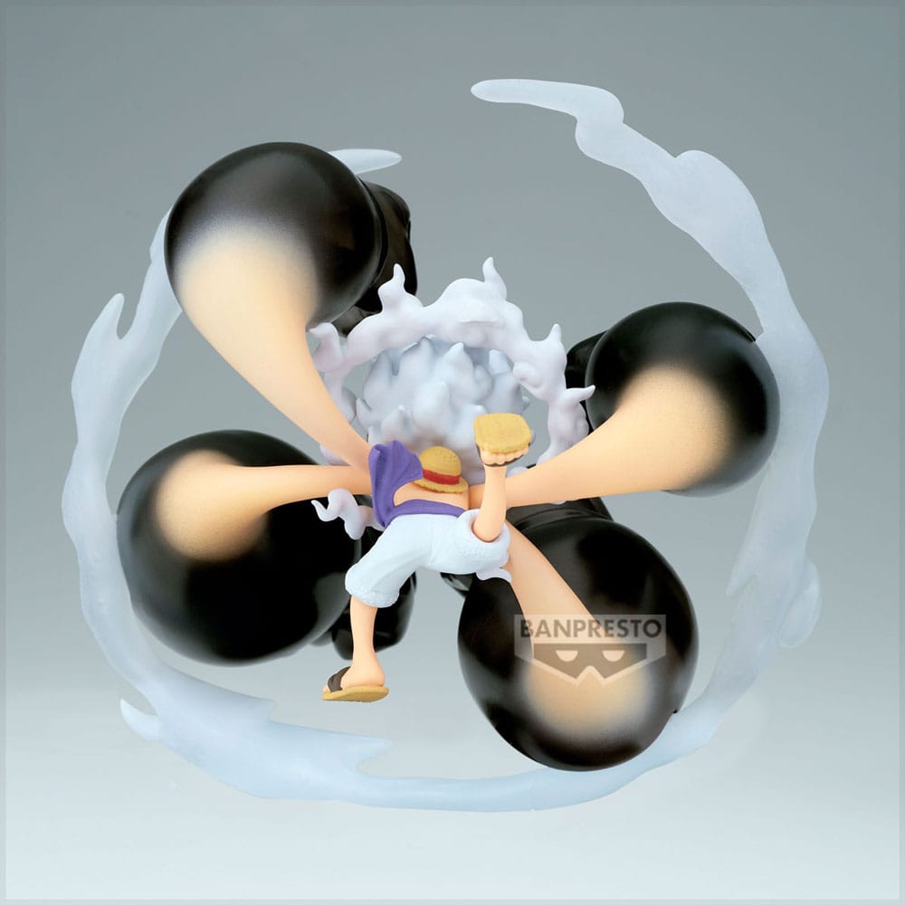 One Piece WCF PVC Statue Monkey D. Luffy Gear5 Gum Dawn Gatling 12 cm - AniMuchuu