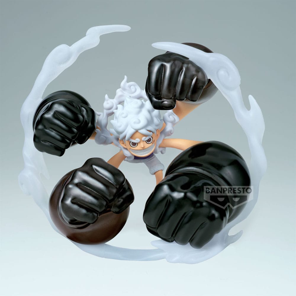 One Piece WCF PVC Statue Monkey D. Luffy Gear5 Gum Dawn Gatling 12 cm - AniMuchuu