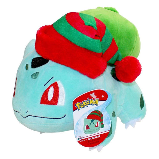 Pokémon Plush Figure Winter Bulbasaur with Christmas Hat 20 cm - AniMuchuu