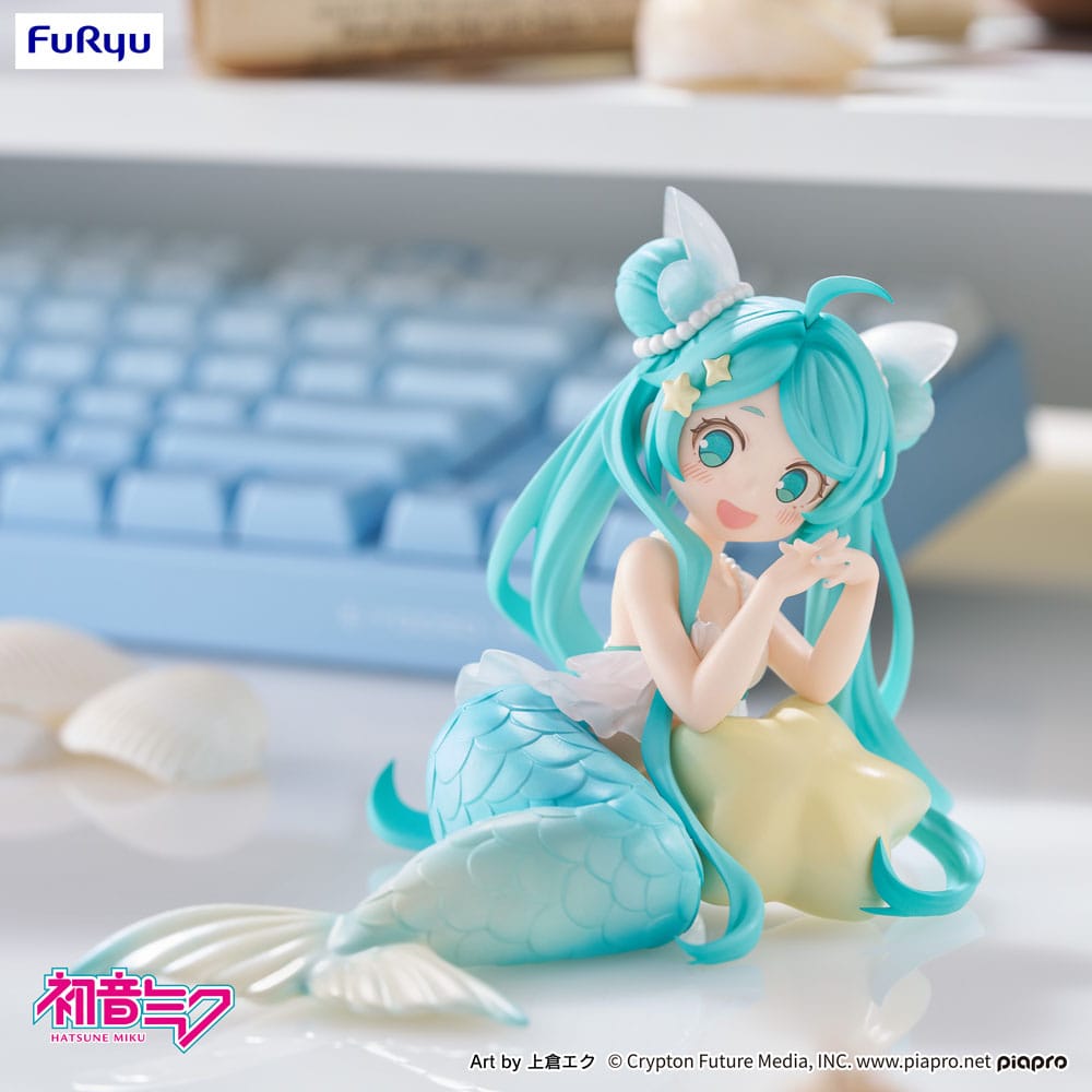 Vocaloid Desktop Fairy PVC Statue Hatsune Miku Mermaid Princess 9 cm - AniMuchuu
