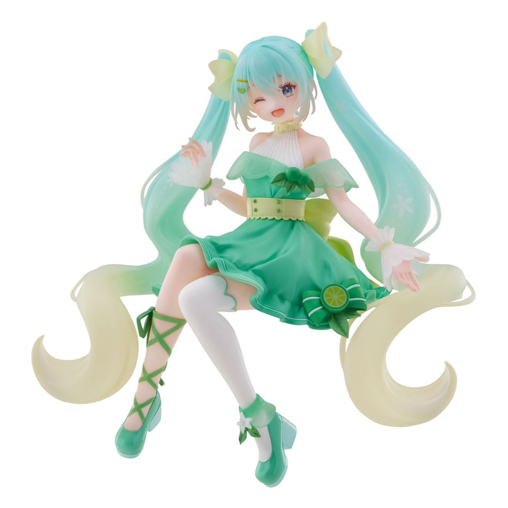 slim fit dress slacks Vocaloid Noodle Stopper PVC Statue Hatsune Miku Lime Ver. 14 cm