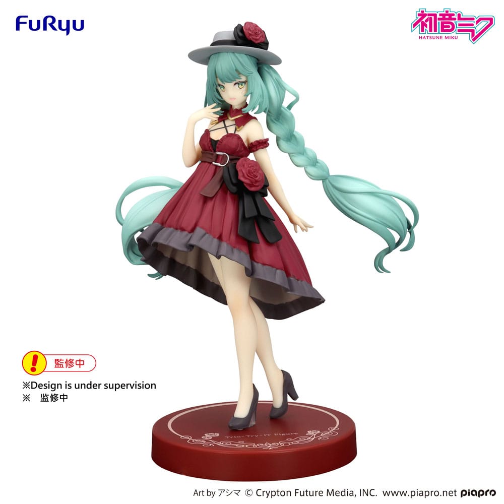 Vocaloid Trio-Try-iT PVC Statue Hatsune Miku Outing Dress Red 19 cm - AniMuchuu