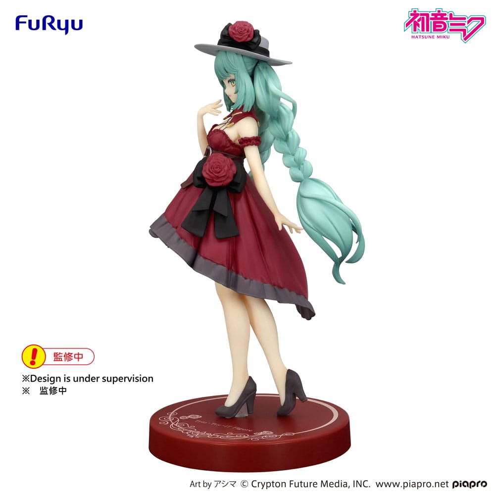Vocaloid Trio-Try-iT PVC Statue Hatsune Miku Outing Dress Red 19 cm - AniMuchuu