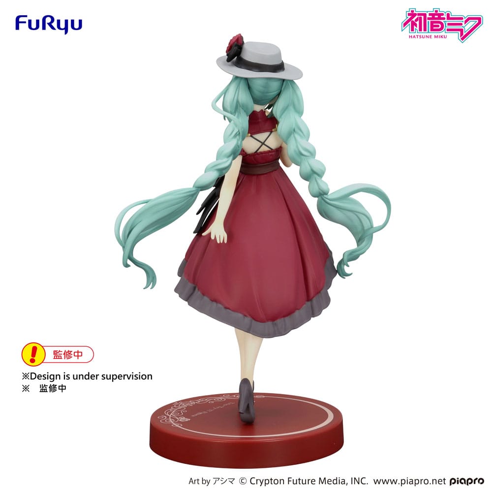 Vocaloid Trio-Try-iT PVC Statue Hatsune Miku Outing Dress Red 19 cm - AniMuchuu