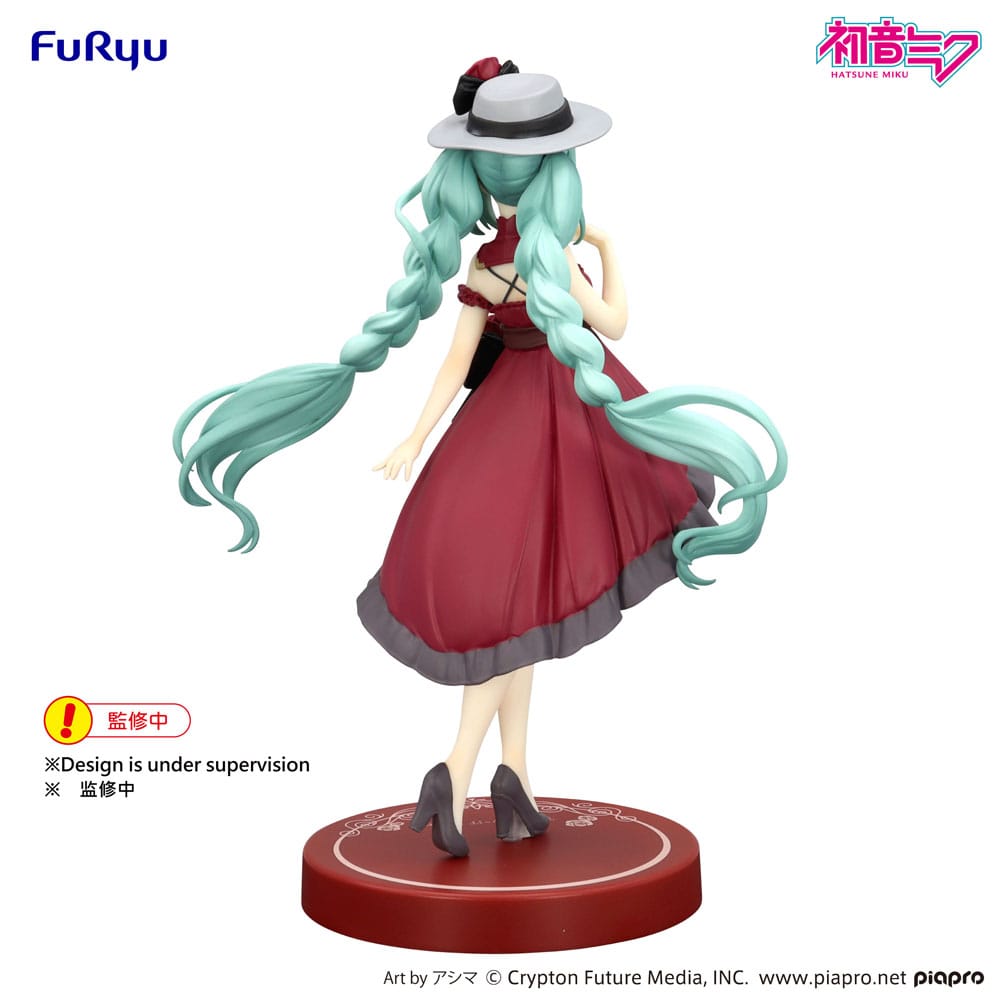 Vocaloid Trio-Try-iT PVC Statue Hatsune Miku Outing Dress Red 19 cm - AniMuchuu
