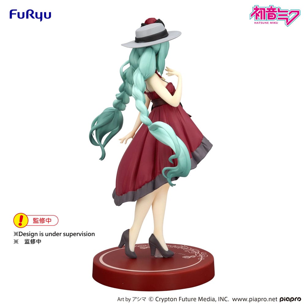 Vocaloid Trio-Try-iT PVC Statue Hatsune Miku Outing Dress Red 19 cm - AniMuchuu