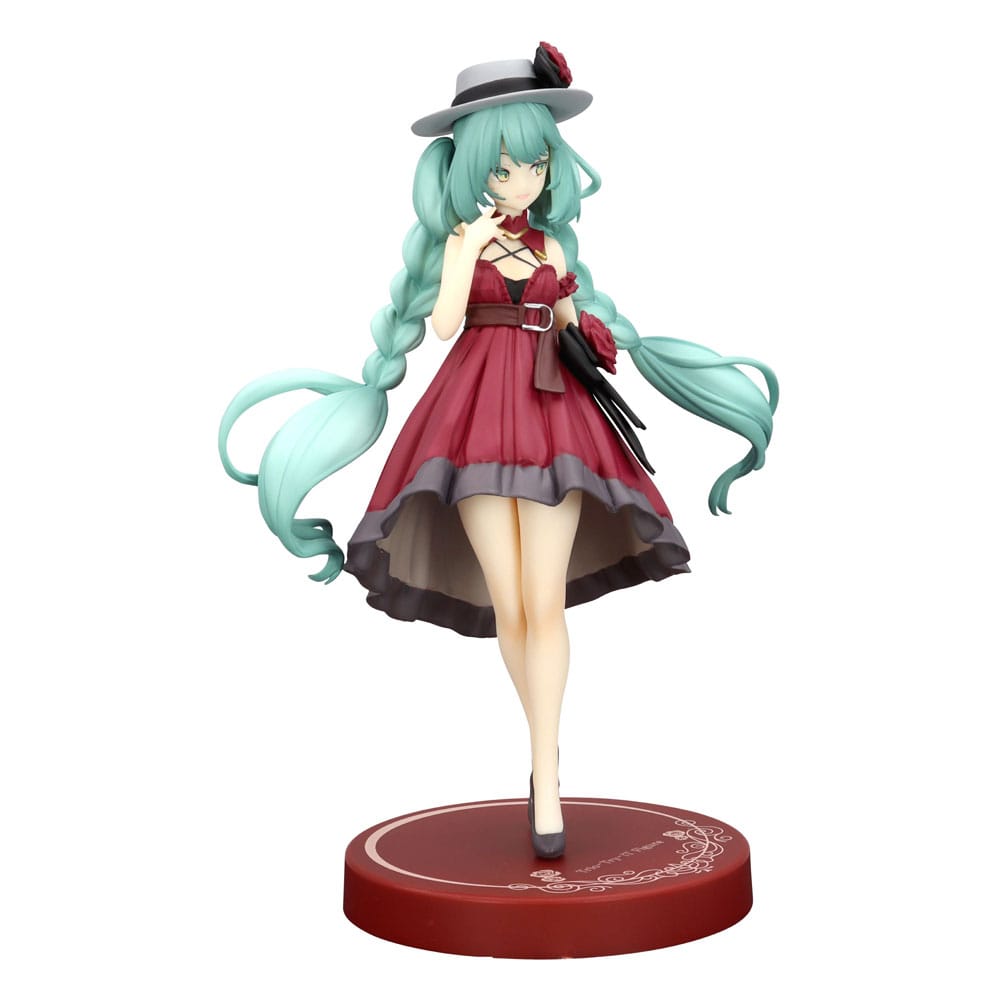 Vocaloid Trio-Try-iT PVC Statue Hatsune Miku Outing Dress Red 19 cm - AniMuchuu