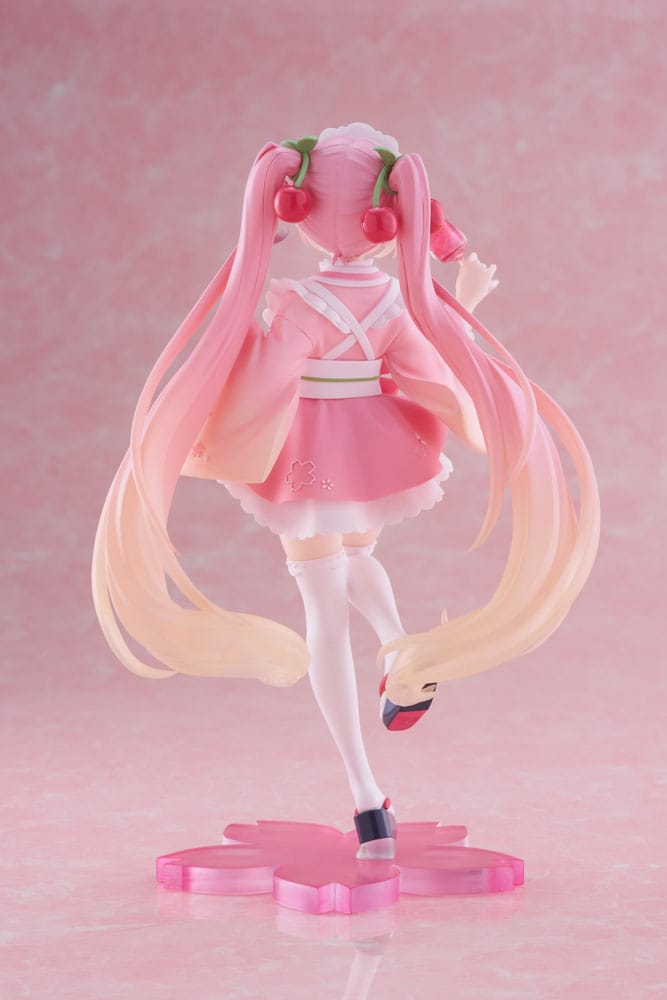 Hatsune Miku PVC Statue Newley Written Sakura Miku Japanese Cafe 18 cm - AniMuchuu