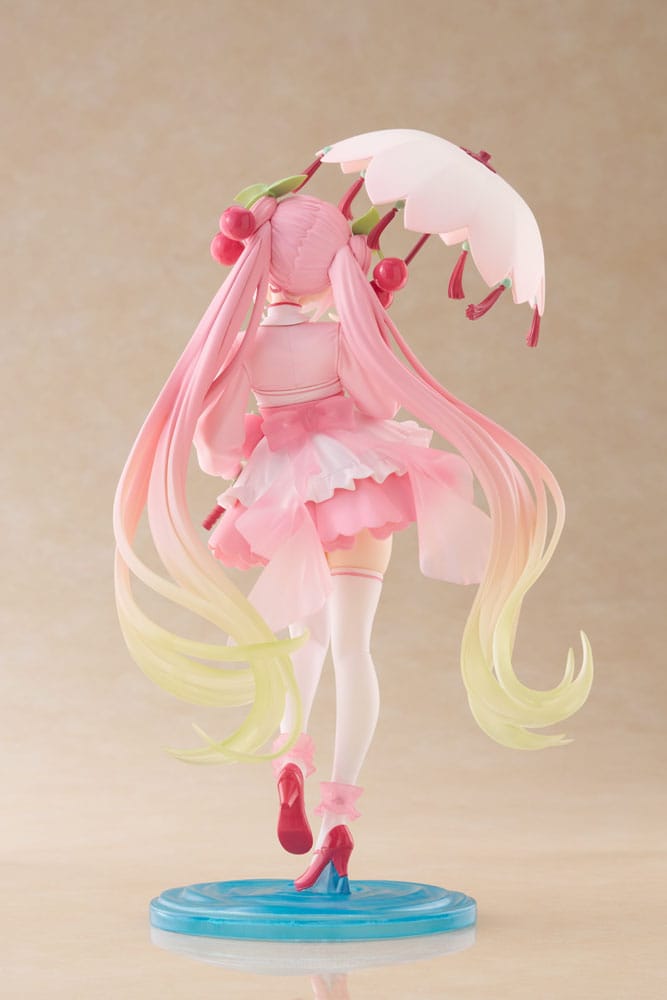 Hatsune Miku AMP PVC Statue Newley Written Sakura Miku 21 cm - AniMuchuu