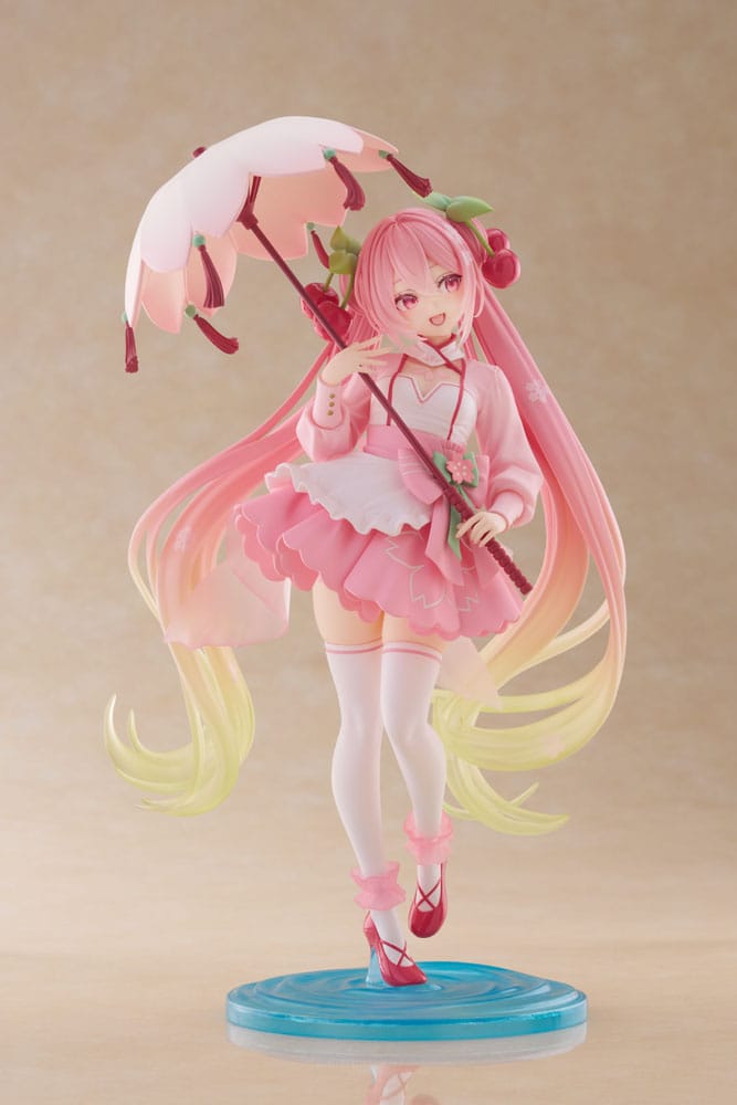Hatsune Miku AMP PVC Statue Newley Written Sakura Miku 21 cm - AniMuchuu