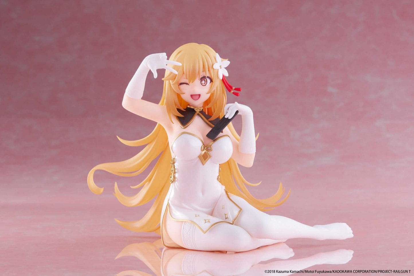 A Certain Scientific Railgun PVC Statue Desktop Cute Figure Misaki Shokuho: Chinese Dress 13 cm - AniMuchuu
