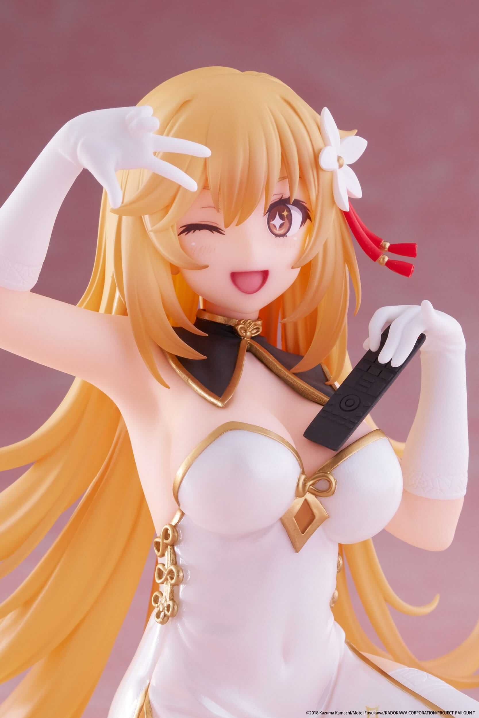 A Certain Scientific Railgun PVC Statue Desktop Cute Figure Misaki Shokuho: Chinese Dress 13 cm - AniMuchuu