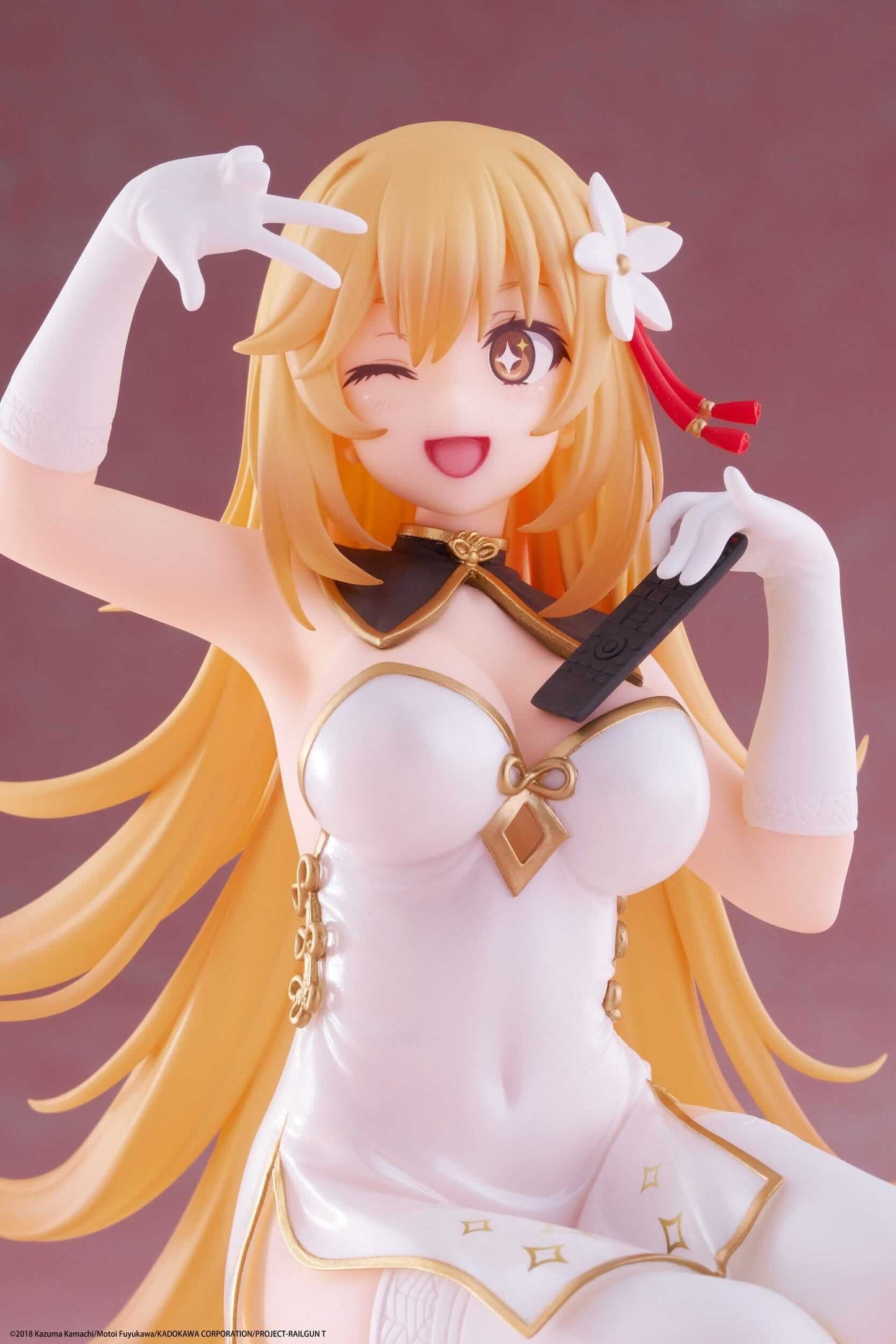 A Certain Scientific Railgun PVC Statue Desktop Cute Figure Misaki Shokuho: Chinese Dress 13 cm - AniMuchuu