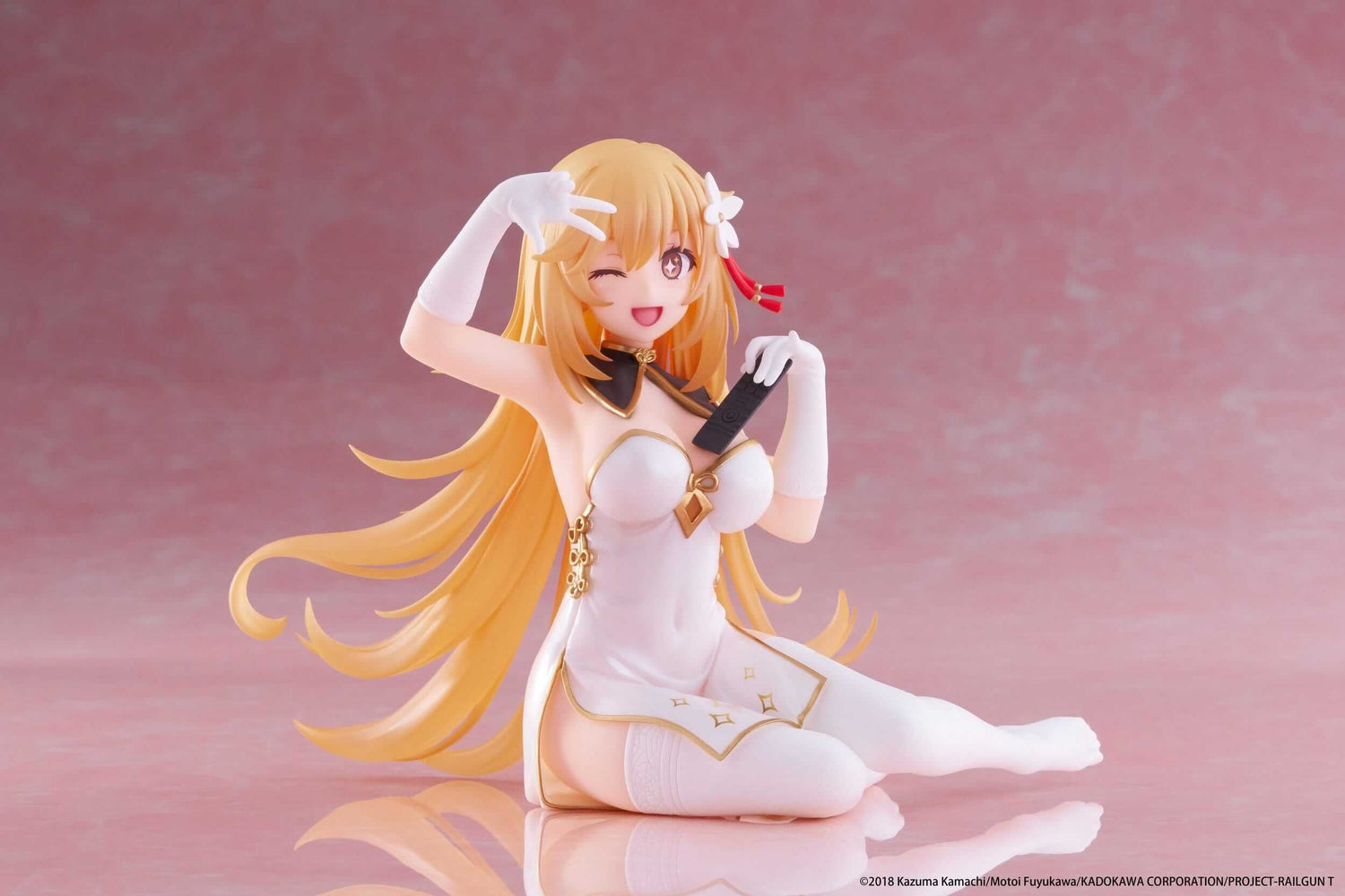 A Certain Scientific Railgun PVC Statue Desktop Cute Figure Misaki Shokuho: Chinese Dress 13 cm - AniMuchuu