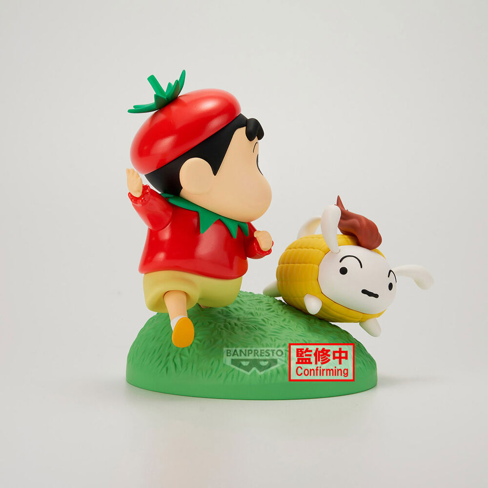 Crayon Shin Chan PVC Figure Shin Chan & Lucky Vegetable Costume 10 cm - AniMuchuu